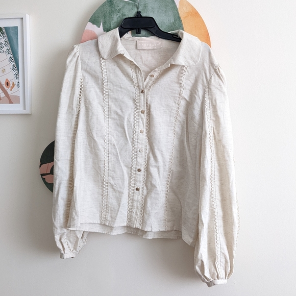 SOLD✨KEEPSAKE Linen Blouse - Picture 5 of 6